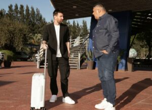 Messi llego al país para los partidos de eliminatorias