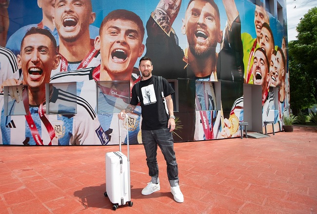 Messi ya en el predio de la AFA en Ezeiza