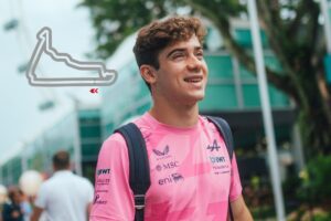 Franco Colapinto durante su recorrido virtual por el Autódromo Hermanos Rodríguez.