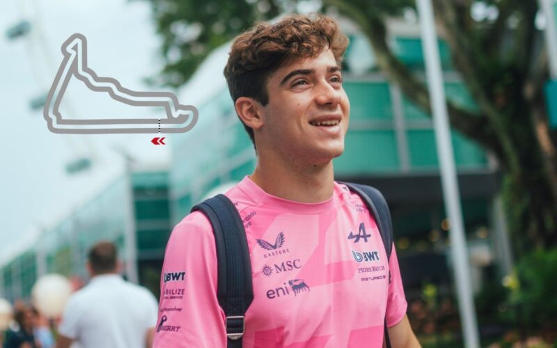 Franco Colapinto durante su recorrido virtual por el Autódromo Hermanos Rodríguez.