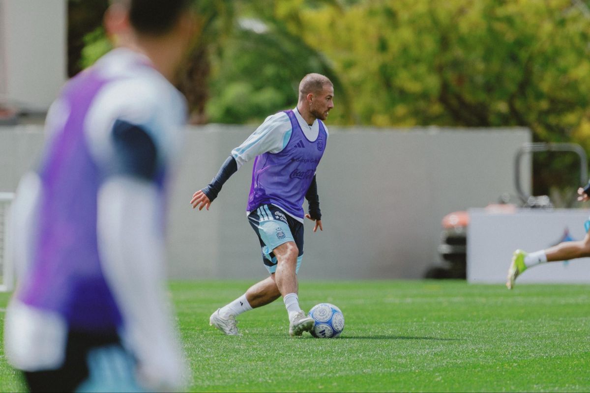 argentina primer entrenamiento amistosos